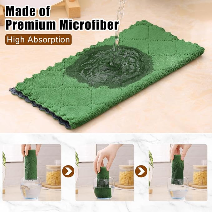 Mordimy 24 Pack Kitchen Cloths Dish Towels, Super Soft and Absorbent Dish Cloths - Image 3