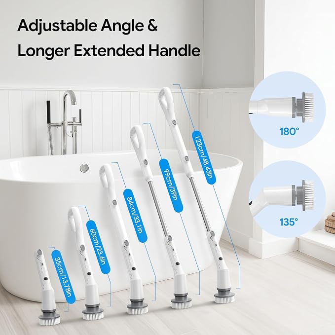 Electric Spin Scrubber, 2026 New Cordless Cleaning Brush, Shower Cleaning Brush - Image 7