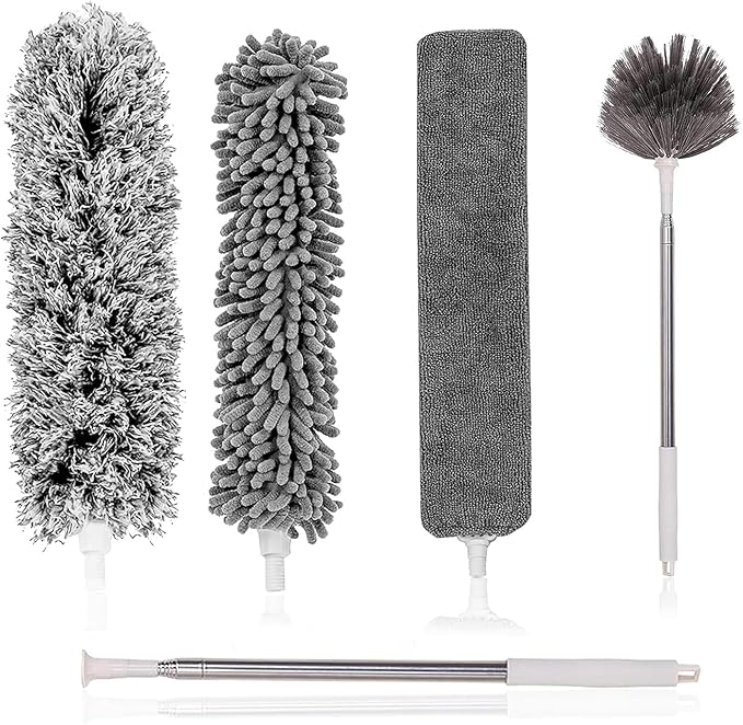 Microfiber Feather Duster 5-in-1 Kit, Dusters - Image 7