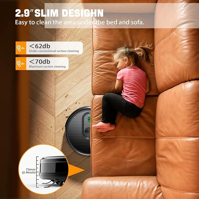 Robot Vacuum and Mop Combo, 2 in 1 Vacuuming & Mopping Robot - Image 7