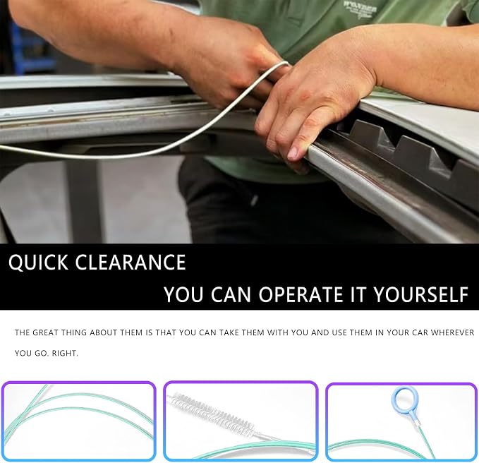 Luminuti1 Pcs Sunroof Drain Cleaning Tool, Long Wire Brush Sunroof Drain - Image 3