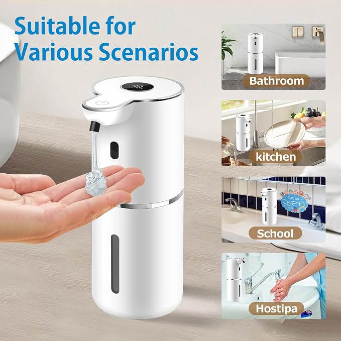 Automatic Liquid Soap Dispenser 12.8oz, Rechargeable & 6 Levels Soap Adjustable - Image 7