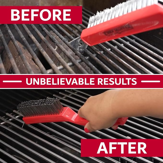 Chef Master Grill Brush with Scraper Head – Heavy-Duty Wire Bristle Cleaner - Image 4