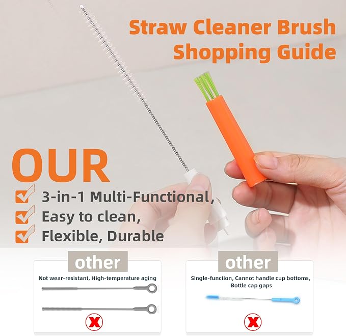 PROOCI Straw Cleaner Brush for Stanley, Sippy Cups, Water Bottle, Nipples & - Image 4