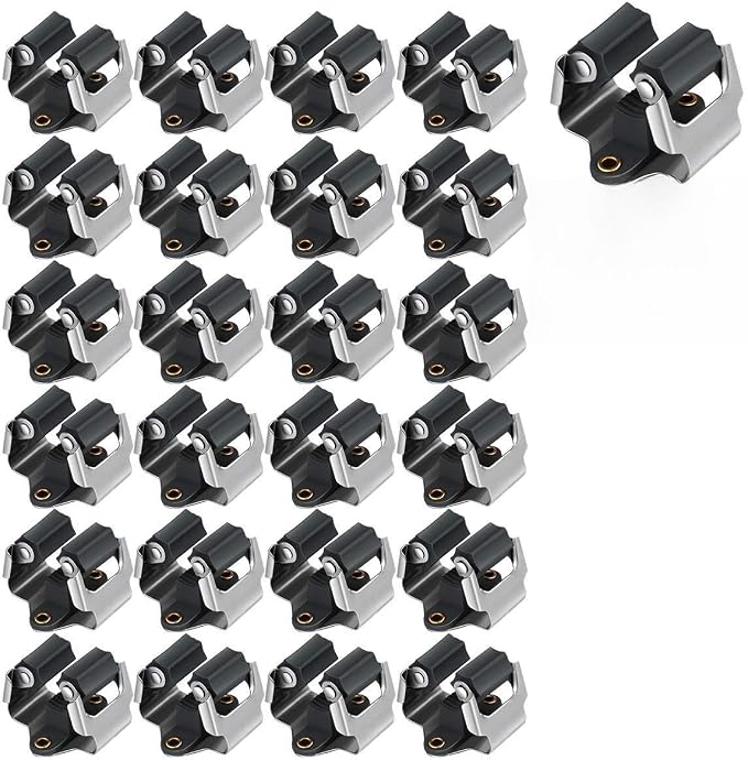 3-H 25 Pack Mop and Broom Holder Big Size Hanging 1 KG Extra, Broom Hanger Wall by 3-H