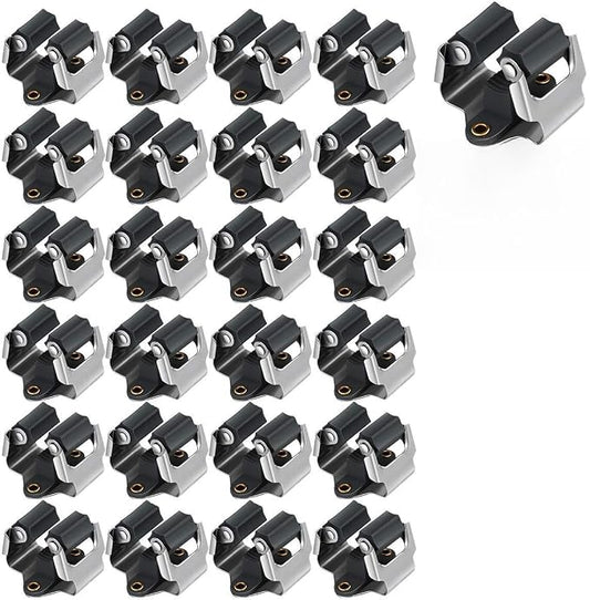 3-H 25 Pack Mop and Broom Holder Big Size Hanging 1 KG Extra, Broom Hanger Wall by 3-H