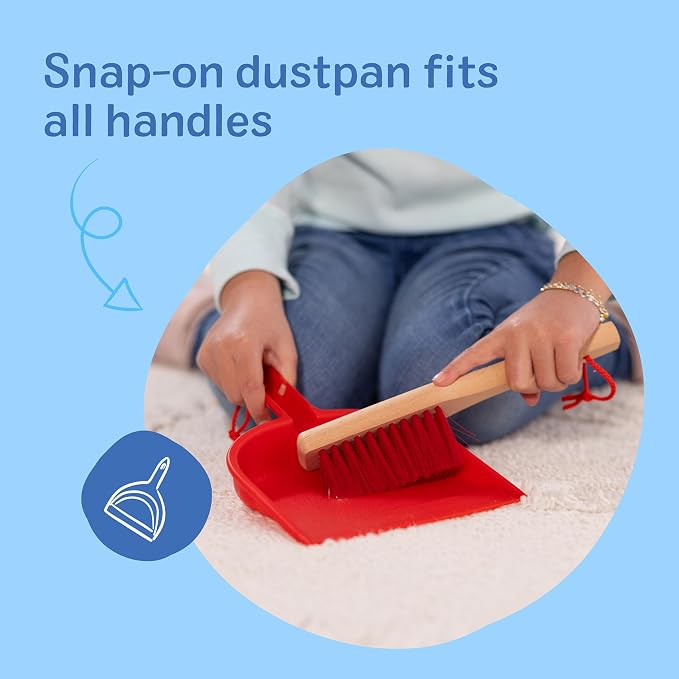Melissa & Doug Dust Sweep Mop 6-Piece Pretend Play Set, Toddler Toy Cleaning - Image 8