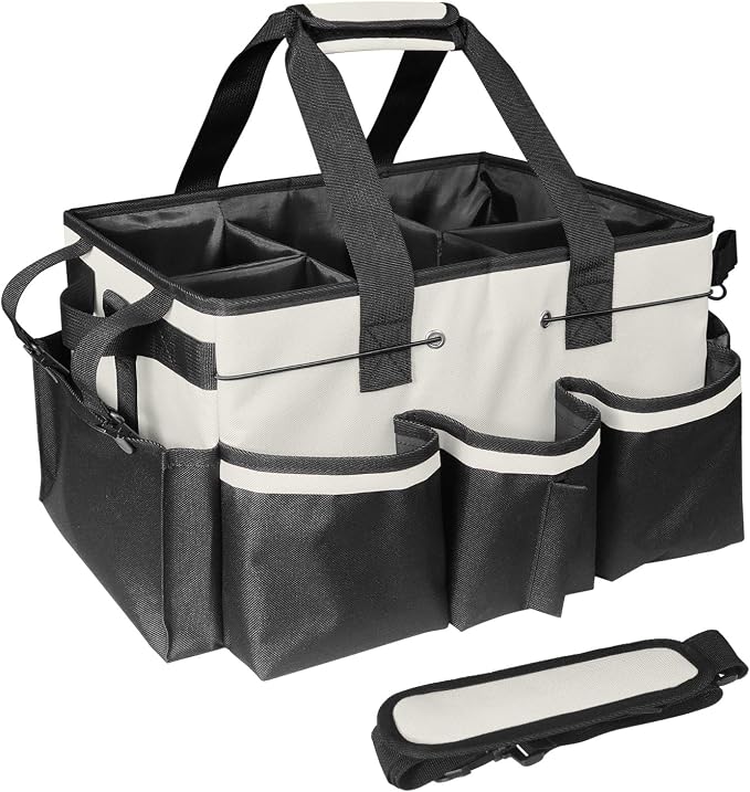 Cleaning Bags for Housekeepers, Large Cleaning Supplies Organizer by BOHEMIABY