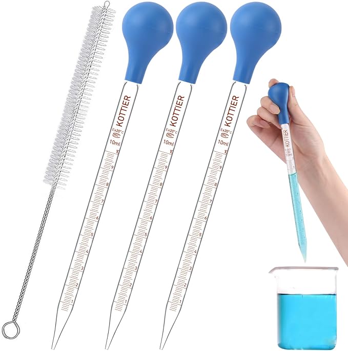 10ml Glass Pipettes Dropper, Lab Graduated Dropper by MRXBN