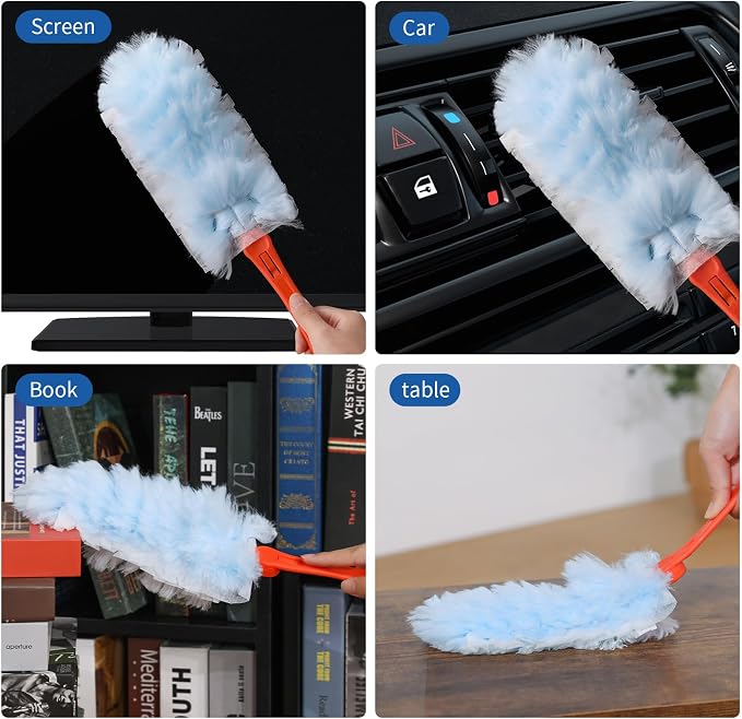 Qaestfy Dusters for Cleaning Dust 20 Count Refills 360 Fluffy Microfiber Hand - Image 5
