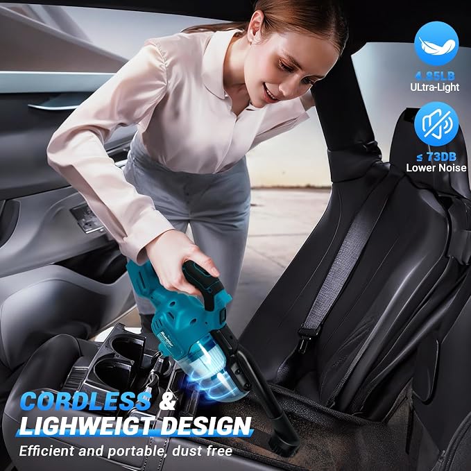 Cordless Vacuum Cleaner for Makita 18V Battery, Handheld Vacuum Cleaner for - Image 4
