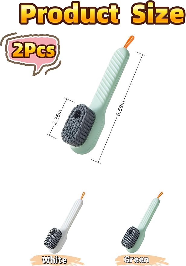 luvilly2Pack Multifunctional Laundry Brushes, Cleaning Brush - Image 2