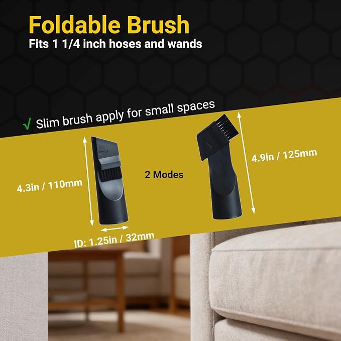 Vacuum Attachments Accessories Cleaning Kit Brush Nozzle Crevice Tool - Image 5