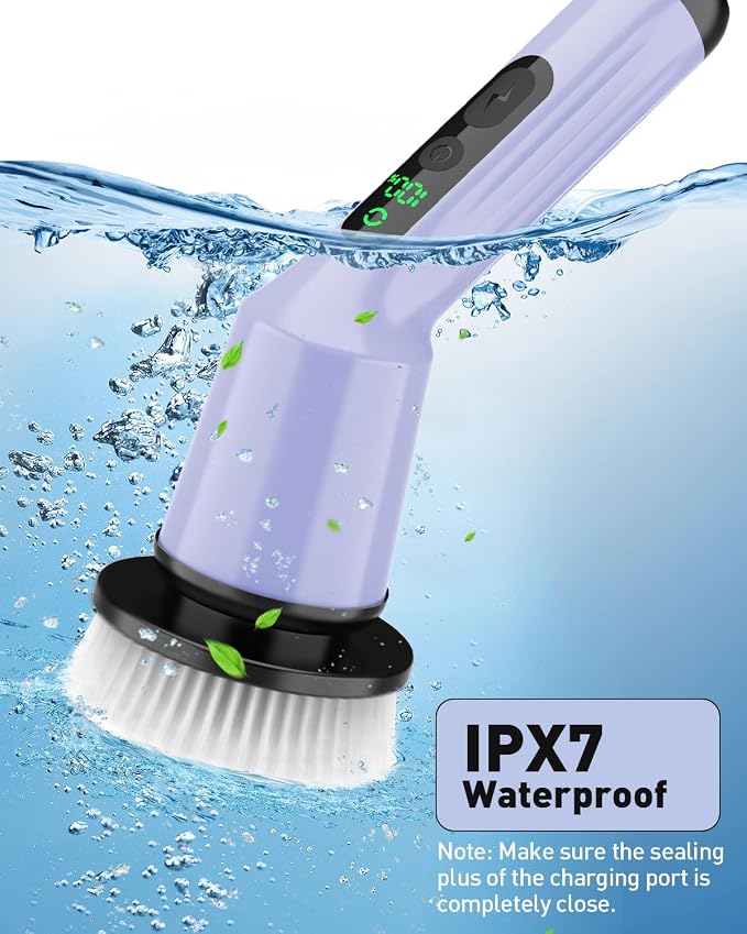 Electric Spin Scrubber for Cleaning Bathroom, Shower Scrubber Cordless Cleaning - Image 6