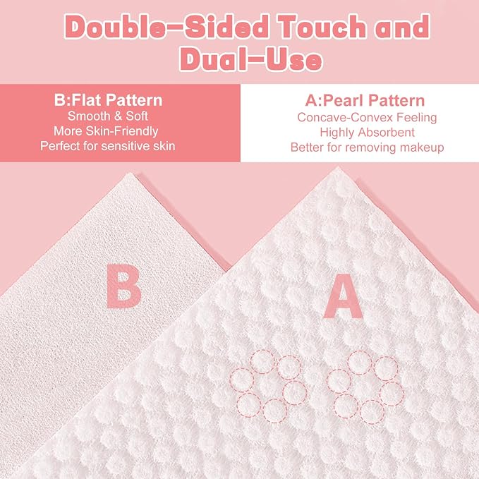 100 Count Disposable Face Towel, Ultra Soft & Thick Washcloths, Biodegradable - Image 2