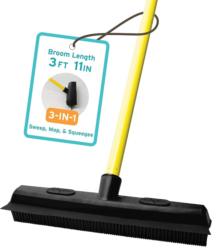 FURemover Sweep Pet Hair Rubber Broom by FURemover