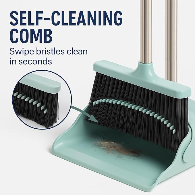 Broom and Dustpan Set – Heavy-Duty Broom and Dustpan - Image 8