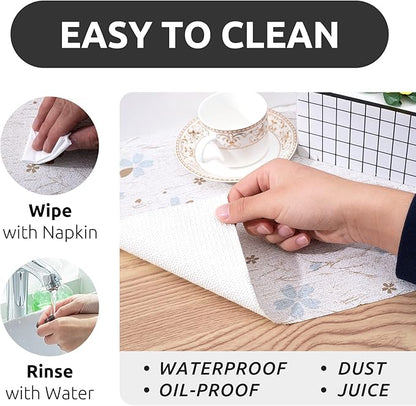 RAY STAR 12X120 Inch Shelf Liner for Kitchen Cabinets, Non-Adhesive Cabinet Liner Washable, PVC Drawer Liner for Dresser Non-Slip Bathroom (Floral)(6 Roll)