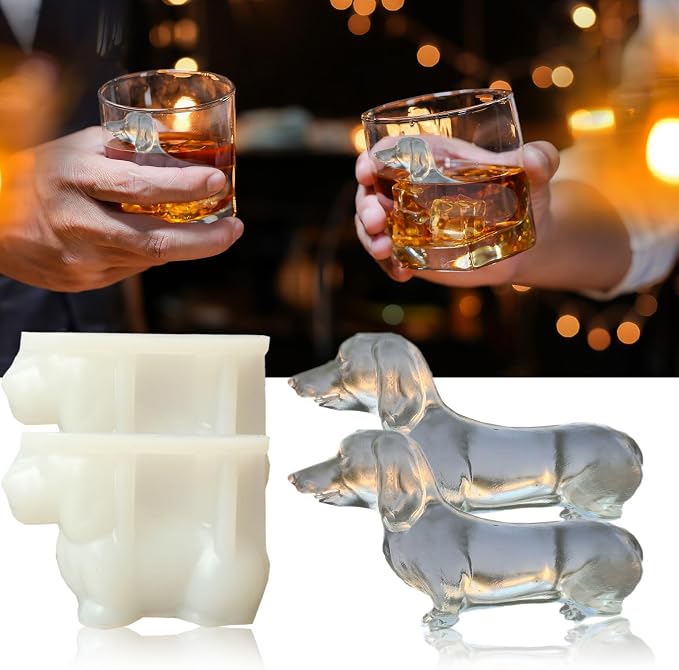 3D Dachshund Ice Cube Tray Molds Silicone by SIUPER