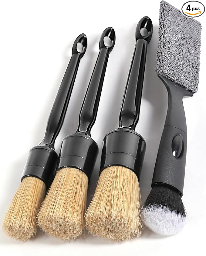 Car Detailing Brush Set, Leather Seats, Washing Wheels, Engine Bay, Car by AntBooBoo