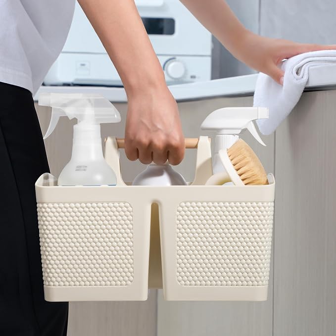 rejomiik Portable Shower Caddy Basket Plastic Cleaning Caddy Organizer Storage - Image 5