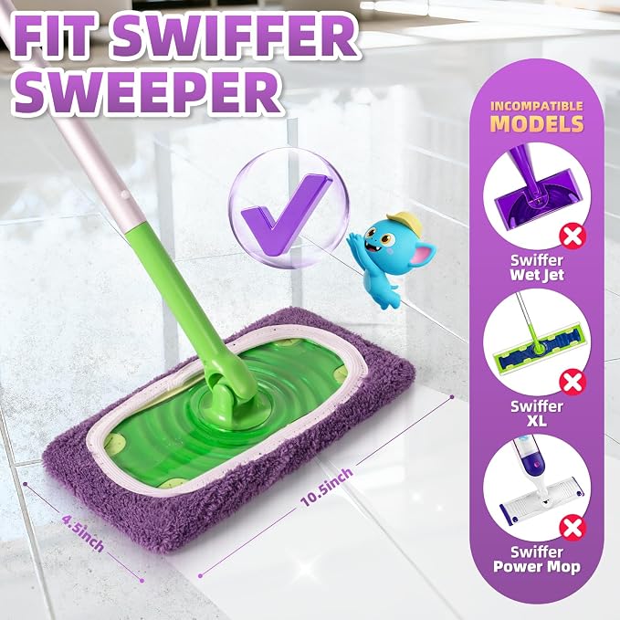 8 Pack Reusable Mop Pads Compatible - Image 2