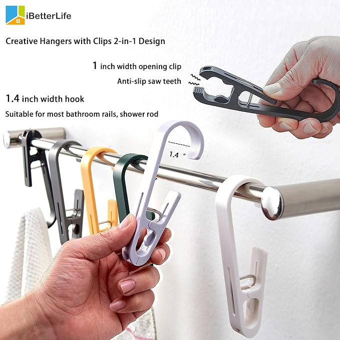 iBetterLife Laundry Hooks Hanging Clips - Image 3