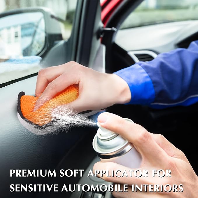 Mudder 8 Pcs Car Interior Scrubbing Sponge 5'' x 3'' Fiber Car Wax Applicator - Image 7