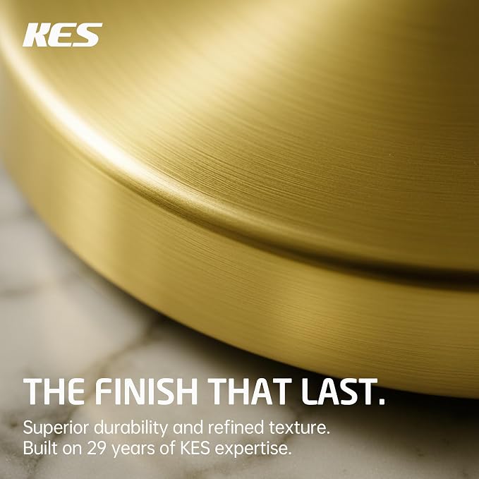 KES Gold Toilet Paper Holder Free Standing SUS 304 Stainless Steel Rustproof - Image 5