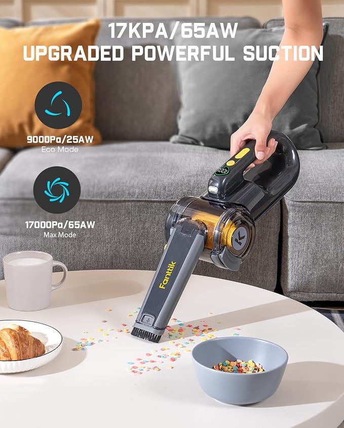 Fanttik Fold V10 Ultra Deluxe Handheld Vacuum Cordless, 17kPa Suction Power - Image 4