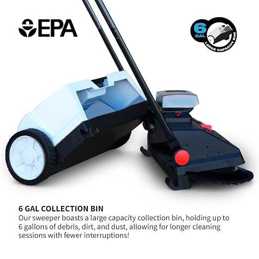 22" Battery Powered Push Sweeper - Image 6