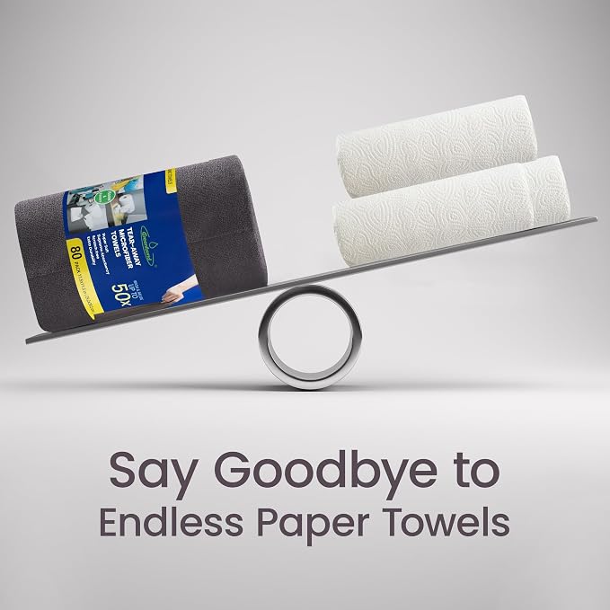 Greenfound Microfiber Cleaning Cloth Roll -80 Pack, Tear Away Towels, Reusable - Image 6