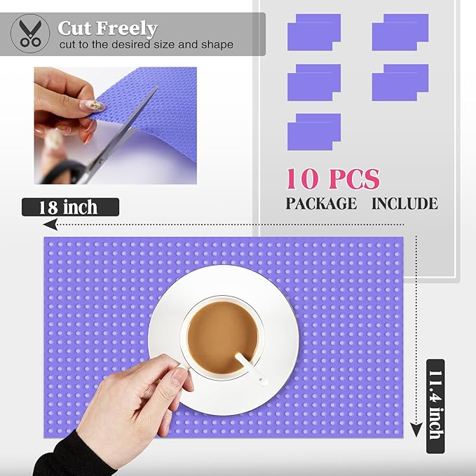 10Pcs Refrigerator Liners, Washable Fridge Liner Shelf Mats Refrigerator Pads - Image 2