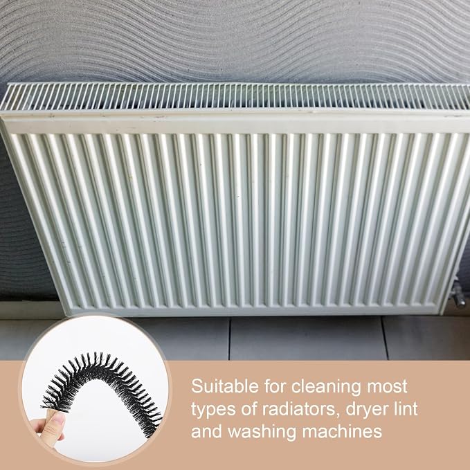 Radiator Cleaning Brush, Flexible Wood Handle Radiator Duster Brush Long - Image 7