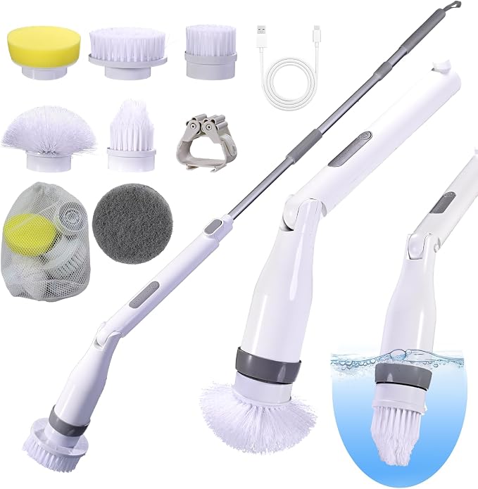 Electric Spin Scrubber, IPX7 Waterproof Shower Cleaning Brush by Unknown