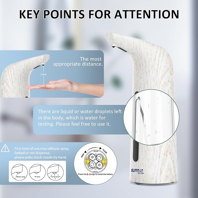 Automatic Soap Dispenser Touchless, 400ML Hand & Dish Countertop Electric - Image 3