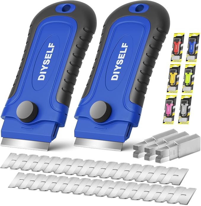DIYSELF 2 Pack Razor Blade Scraper by DIYSELF