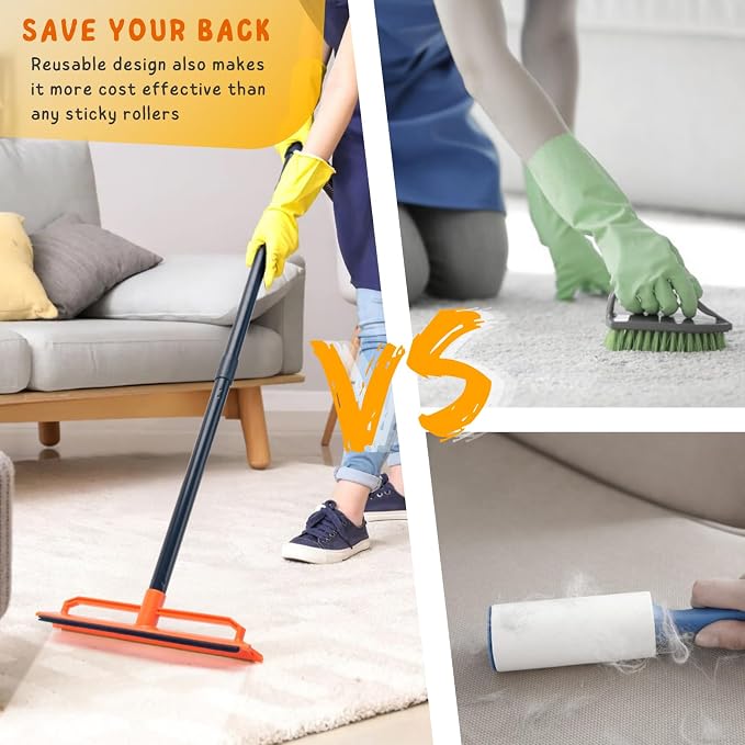 Carpet Rake, Pet Hair Removal Tool - Image 3