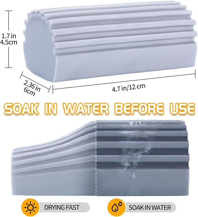COBETE Damp Clean Duster Sponge, Reusable Damp Dusting Sponge Household Cleaning - Image 5