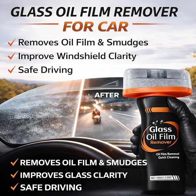 Oil Film Cleaning Brush for Car Windshield, 100g Glass Oil Film Remover - Image 3