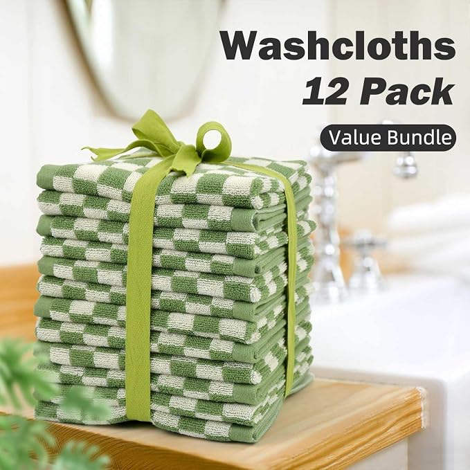 Jacquotha Wash Cloths Super Soft, Wash Clothes 12 Pack Cotton Face Cloths - Image 3