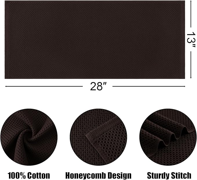 Kitinjoy 100% Cotton Waffle Weave Kitchen Hand Towels - Image 2