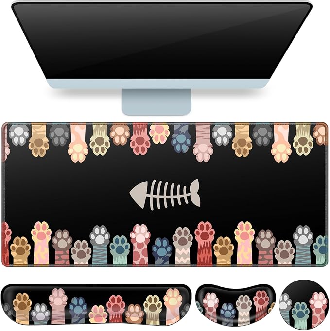 Desk Mat, Large Gaming Mouse Pad by QOMOLAMA