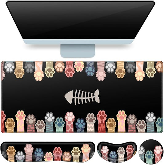 Desk Mat, Large Gaming Mouse Pad by QOMOLAMA