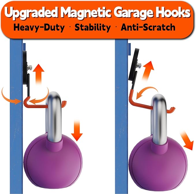 ULIBERMAGNET New Updated Strong Magnetic Hooks, 2 Pack Heavy Duty Large - Image 3