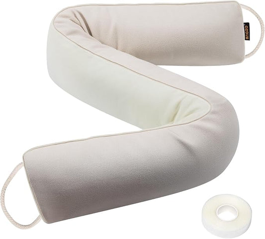 MAGZO Door Draft Stopper 32 Inch-Beige, Sound Proof Door Snake Draft Insulation by MAGZO