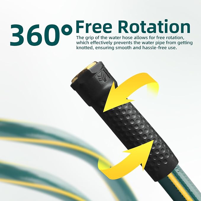 Solution4Patio Short Lead-in Green Garden Hose 3/4 in. x 6 ft.-Kink Free - Image 3