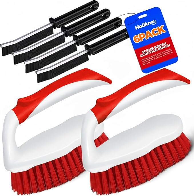 Scrub Brush - 6 Pack, Scrub Brushes by Holikme