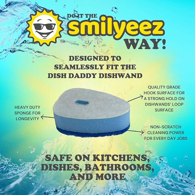 Smilyeez Blue Non Scratch Scrubbing Sponge Refill - Image 4