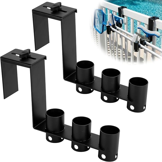 Adnee 2 Pcs Adjustable Pool Fence Hooks, Metal Pool Fence Hangers Suitable by Adnee
